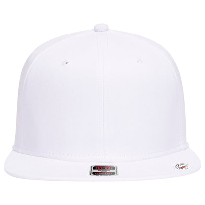 6-Panel Classic Baseball Cap — Stretch Comfort Fit — Custom Leather Patch in White