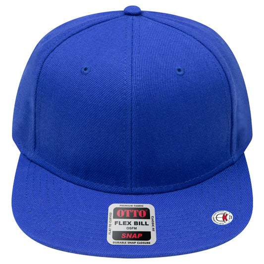 6-Panel Classic Baseball Cap — Snapback — Custom Leather Patch in Royal