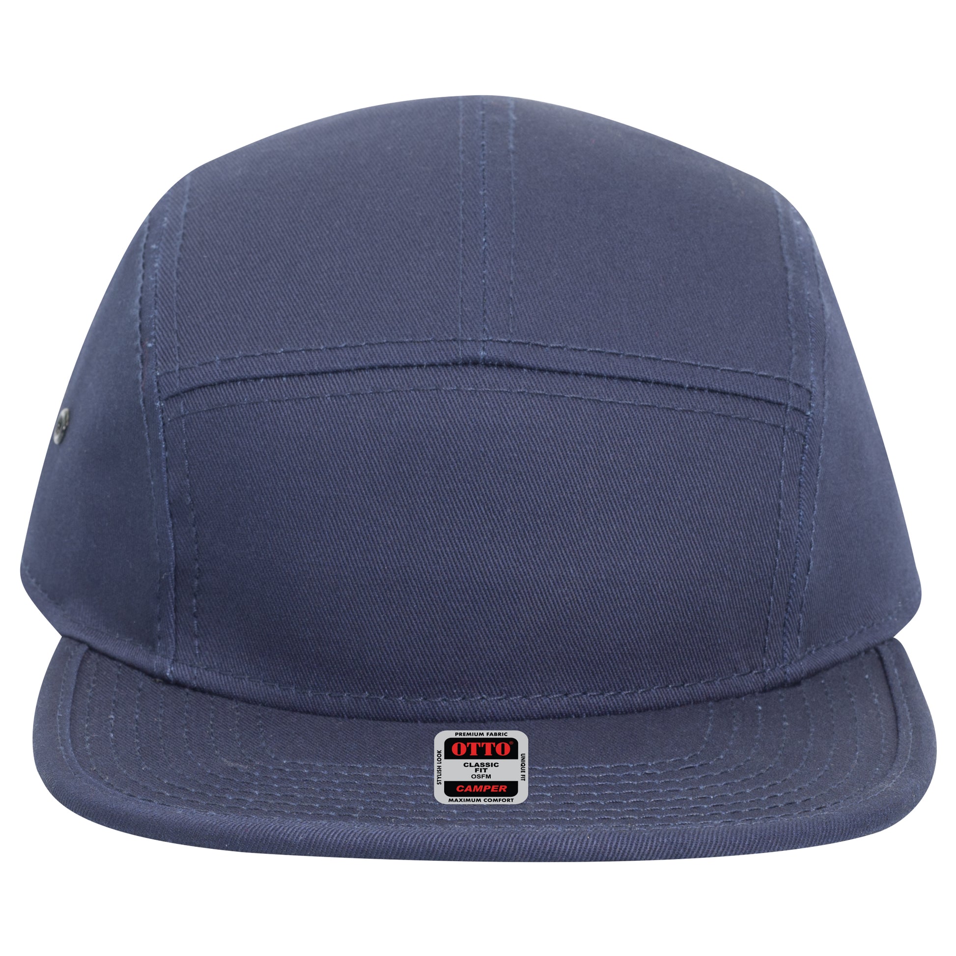Camper Hat — Custom Leather Patch in Navy