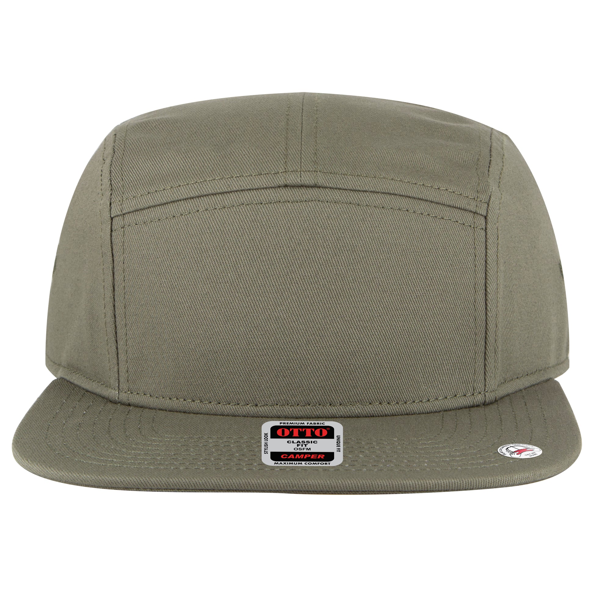 Camper Hat — Custom Leather Patch in Ol. Gree