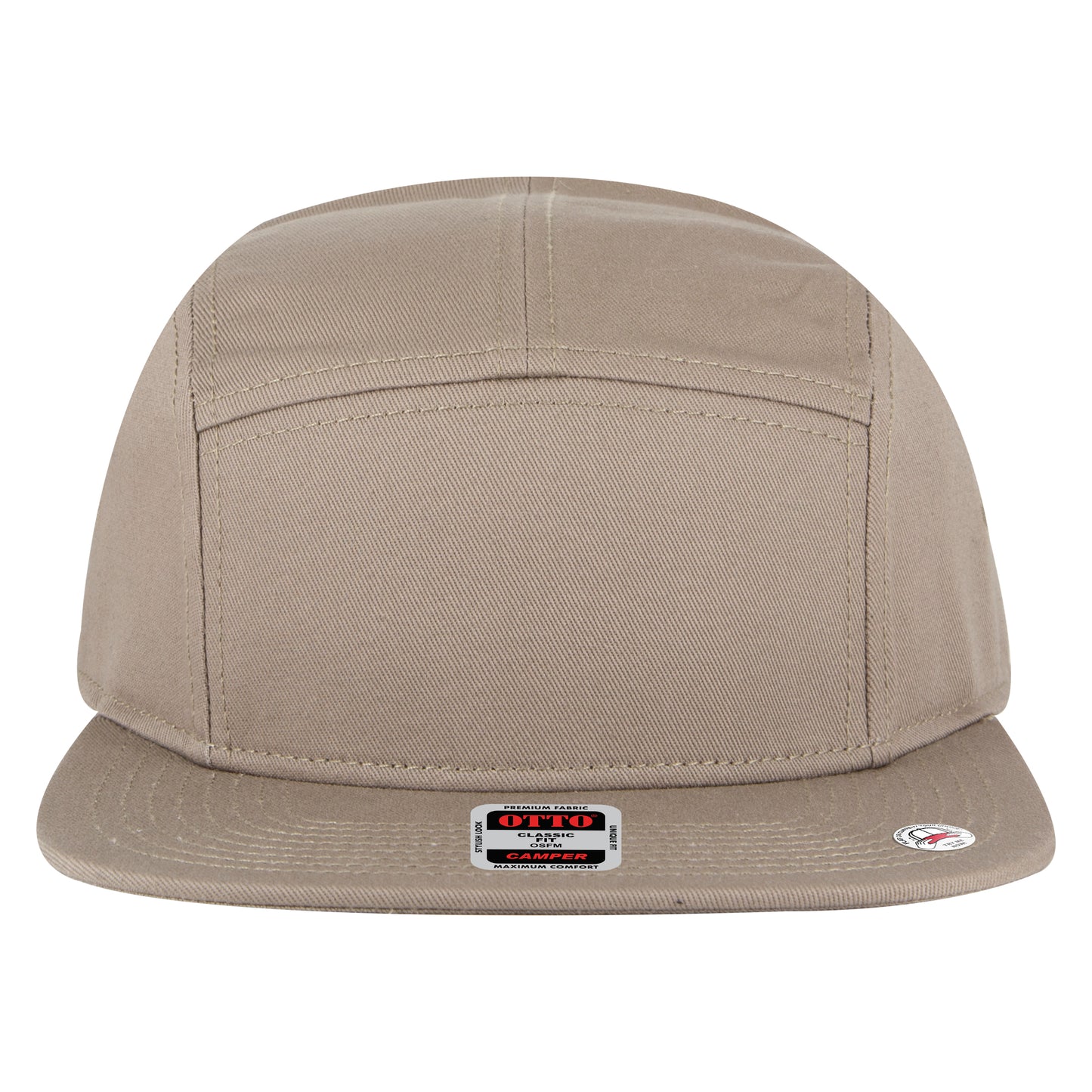 Camper Hat — Custom Leather Patch in Dk. Kha