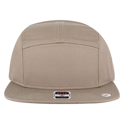 Camper Hat — Custom Leather Patch in Dk. Kha