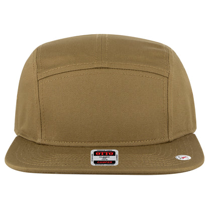 Camper Hat — Custom Leather Patch in Coyote ay n nge Green ki Brown