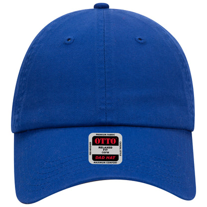 6-Panel Low Profile Dad Hat — Custom Leather Patch in Royal