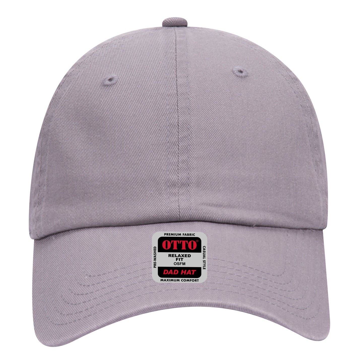 6-Panel Low Profile Dad Hat — Custom Leather Patch in Gray