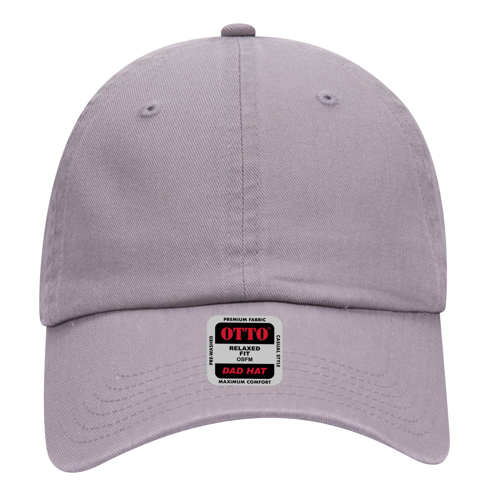 6-Panel Low Profile Dad Hat — Custom Leather Patch in Gray