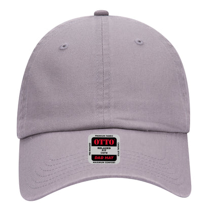 6-Panel Low Profile Dad Hat — Custom Leather Patch in Gray