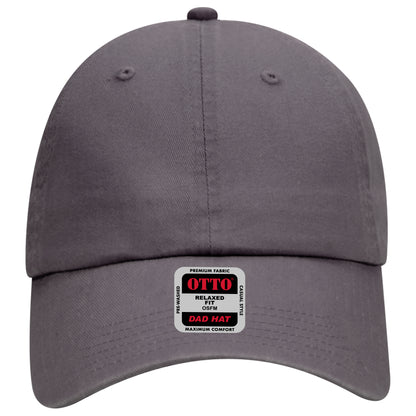 6-Panel Low Profile Dad Hat — Custom Leather Patch in Charcoal Gray
