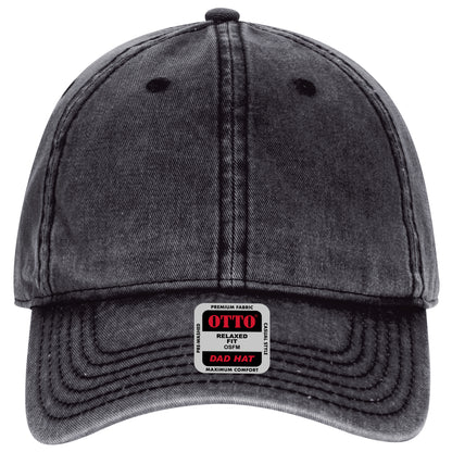 6-Panel Low Profile Dad Hat — Custom Leather Patch in Black
