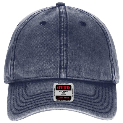 6-Panel Low Profile Dad Hat — Custom Leather Patch in Navy