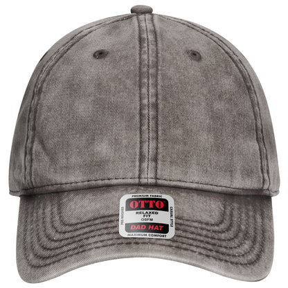 6-Panel Low Profile Dad Hat — Custom Leather Patch in Char. Gr