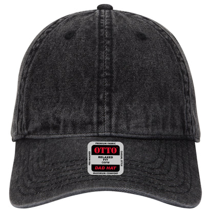 6-Panel Low Profile Dad Hat — Custom Leather Patch in Black