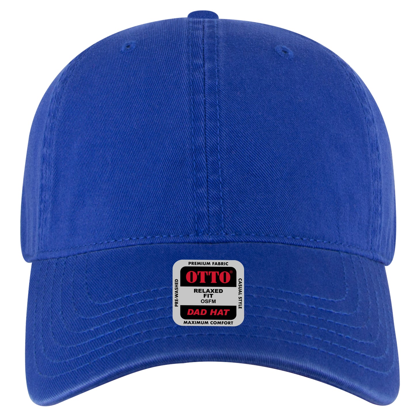 6-Panel Low Profile Dad Hat — Custom Leather Patch in Royal
