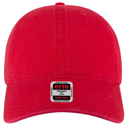 6-Panel Low Profile Dad Hat — Custom Leather Patch in Red