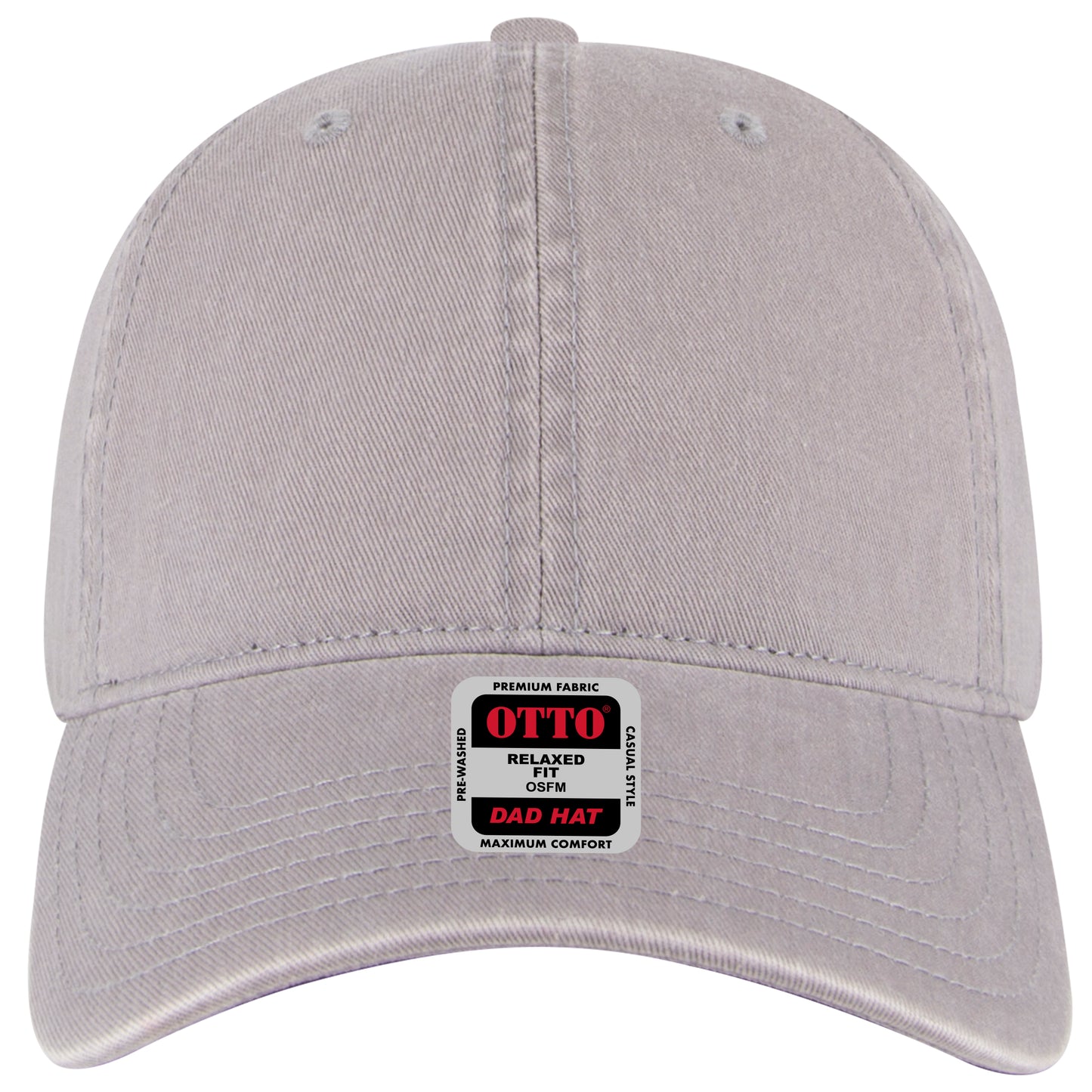 6-Panel Low Profile Dad Hat — Custom Leather Patch in Gray