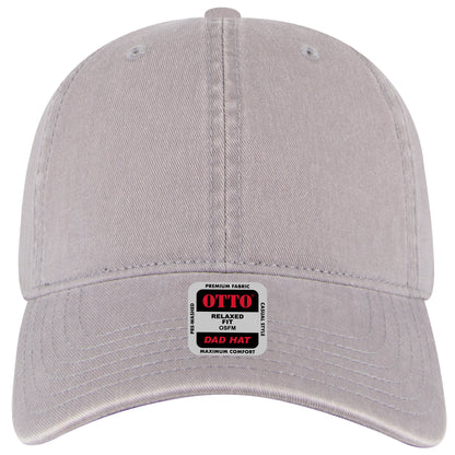 6-Panel Low Profile Dad Hat — Custom Leather Patch in Gray