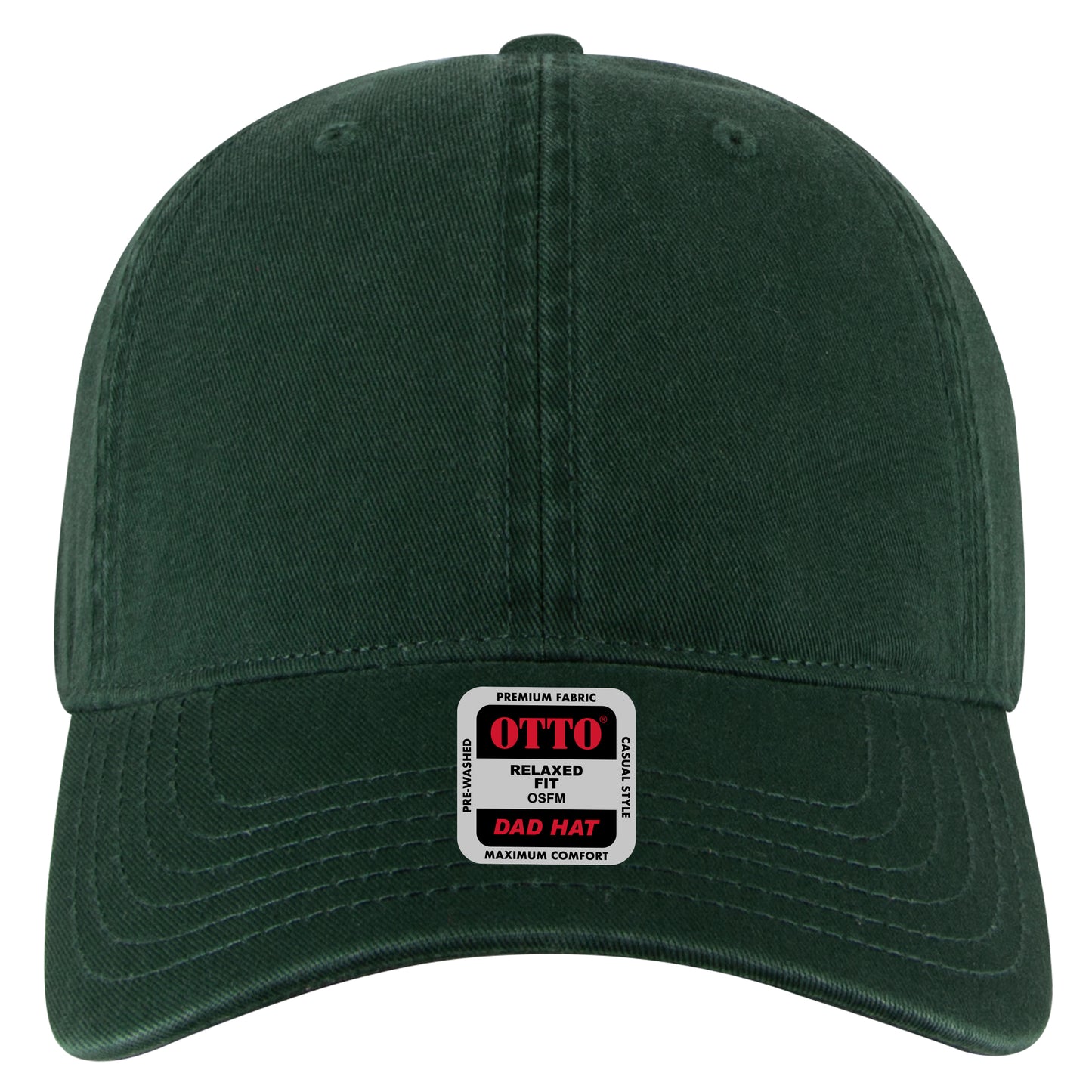 6-Panel Low Profile Dad Hat — Custom Leather Patch in Dk. Gre