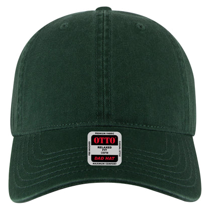 6-Panel Low Profile Dad Hat — Custom Leather Patch in Dk. Gre