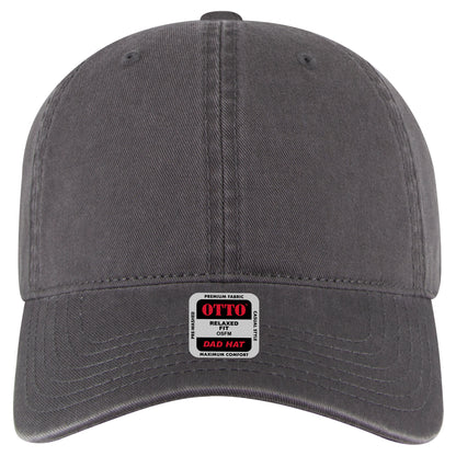 6-Panel Low Profile Dad Hat — Custom Leather Patch in Char. Gr
