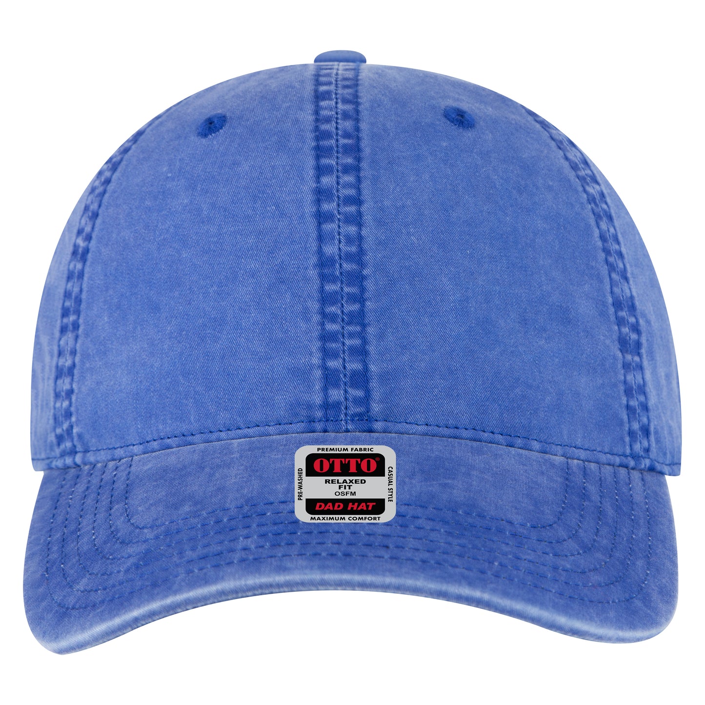 6-Panel Low Profile Dad Hat — Custom Leather Patch in Royal