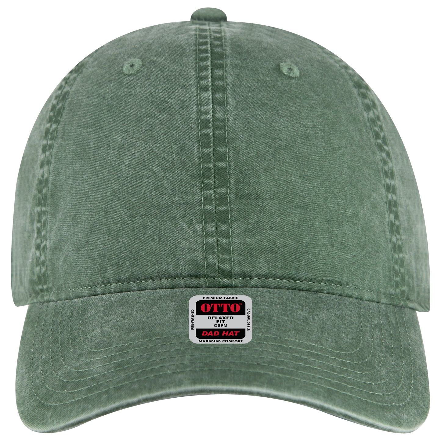 6-Panel Low Profile Dad Hat — Custom Leather Patch in Dk. Gre