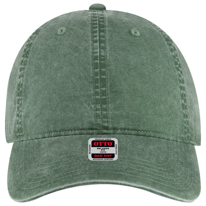 6-Panel Low Profile Dad Hat — Custom Leather Patch in Dk. Gre