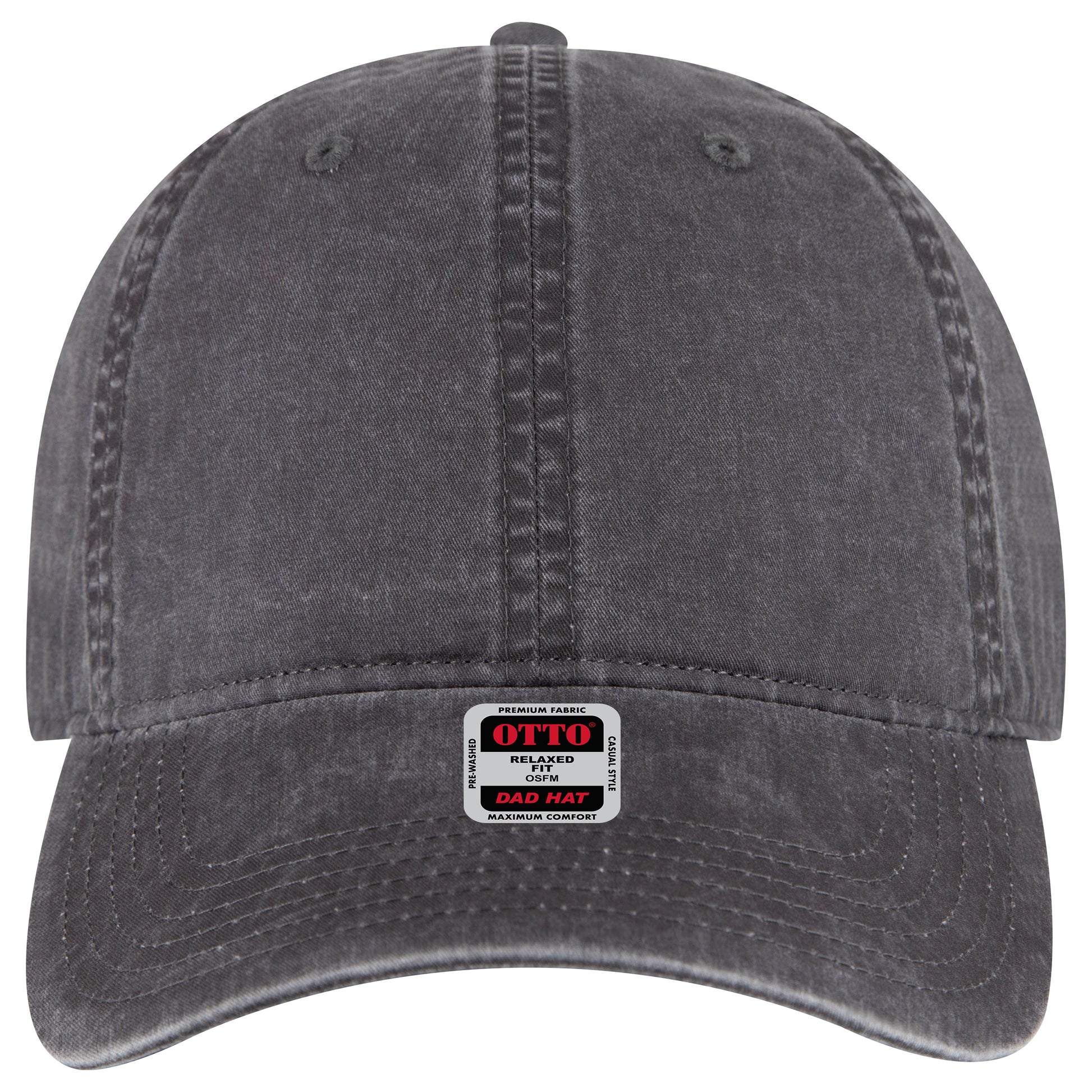 6-Panel Low Profile Dad Hat — Custom Leather Patch in Char. Gr