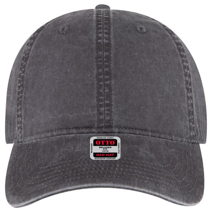 6-Panel Low Profile Dad Hat — Custom Leather Patch in Char. Gr