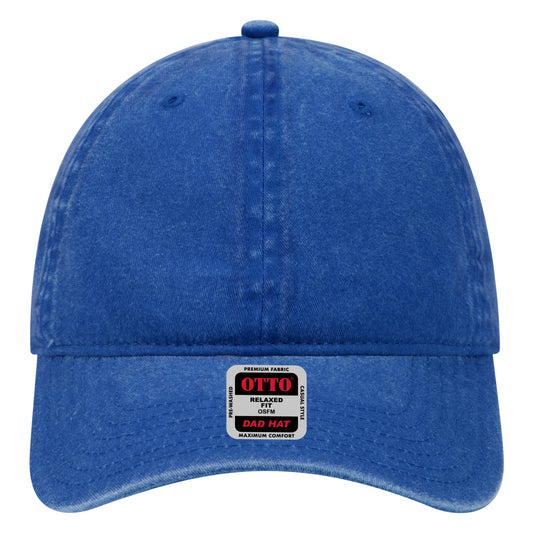 6-Panel Low Profile Dad Hat — Custom Leather Patch in Royal