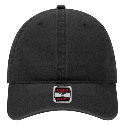 6-Panel Low Profile Dad Hat — Custom Leather Patch in Black