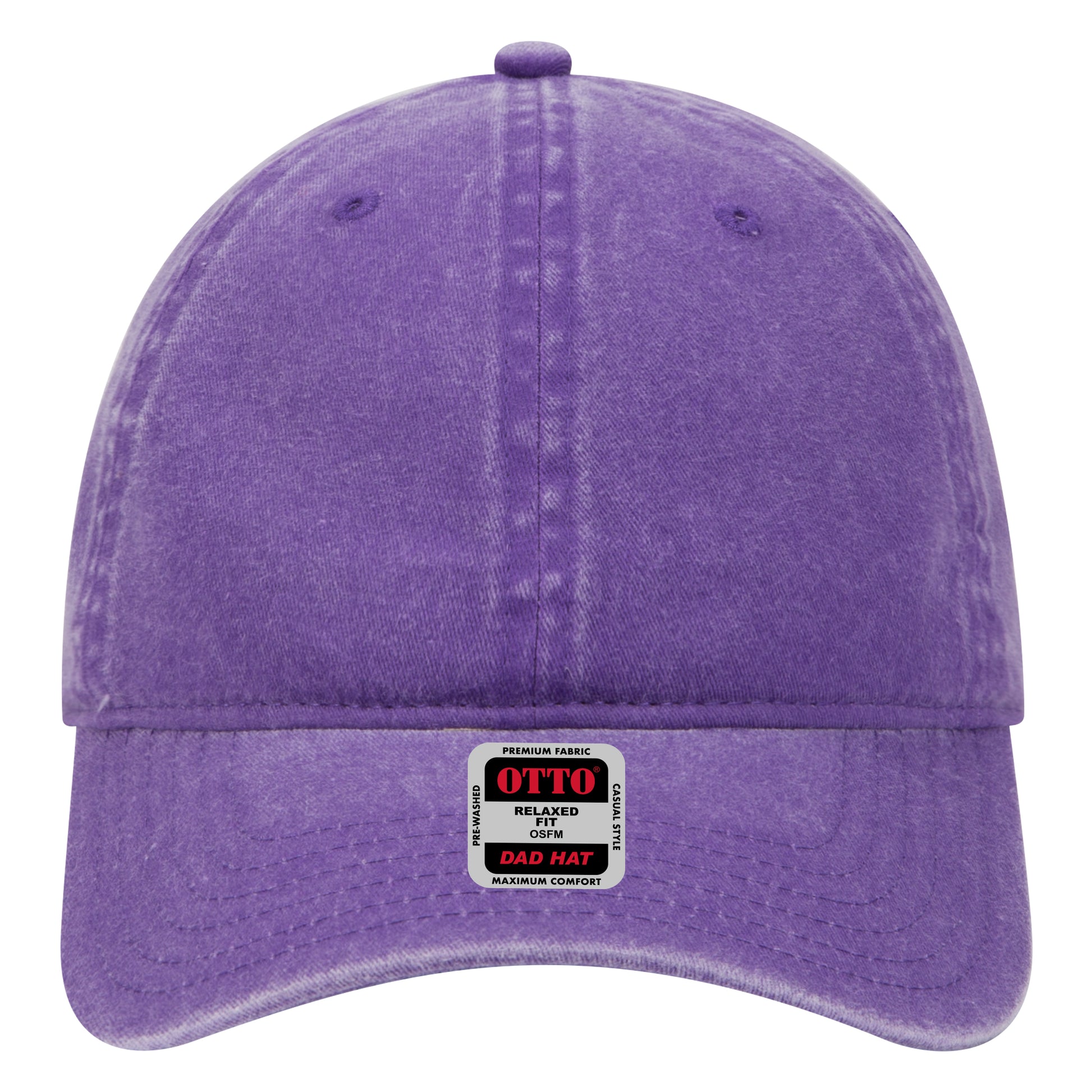 6-Panel Low Profile Dad Hat — Custom Leather Patch in Purple