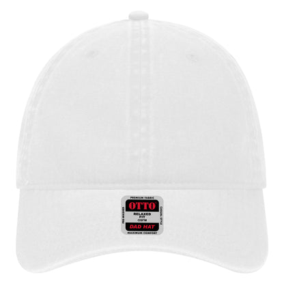6-Panel Low Profile Dad Hat — Custom Leather Patch in White