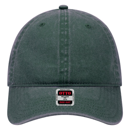 6-Panel Low Profile Dad Hat — Custom Leather Patch in Dk. Gre