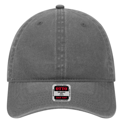 6-Panel Low Profile Dad Hat — Custom Leather Patch in Char. Gr