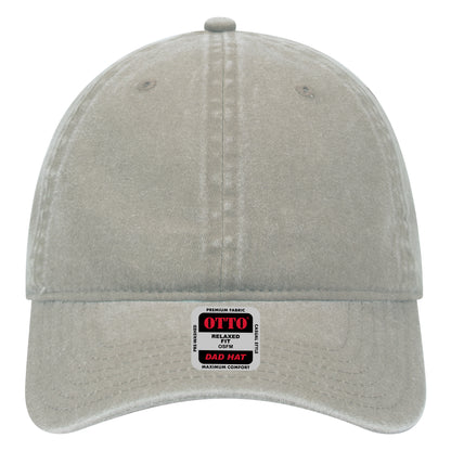 6-Panel Low Profile Dad Hat — Custom Leather Patch in Stone G