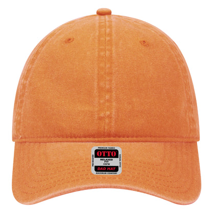 6-Panel Low Profile Dad Hat — Custom Leather Patch in Pkn. Or
