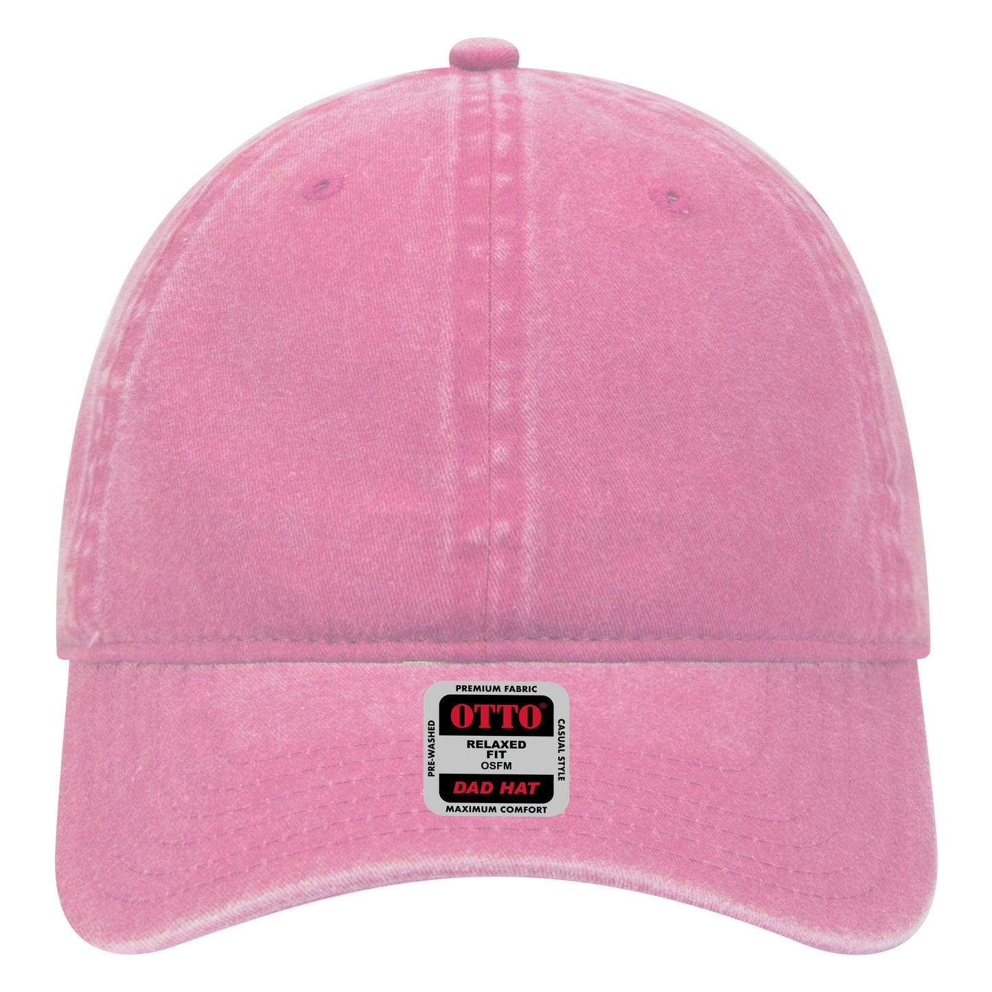 6-Panel Low Profile Dad Hat — Custom Leather Patch in Azalea ay e ray ange ellow