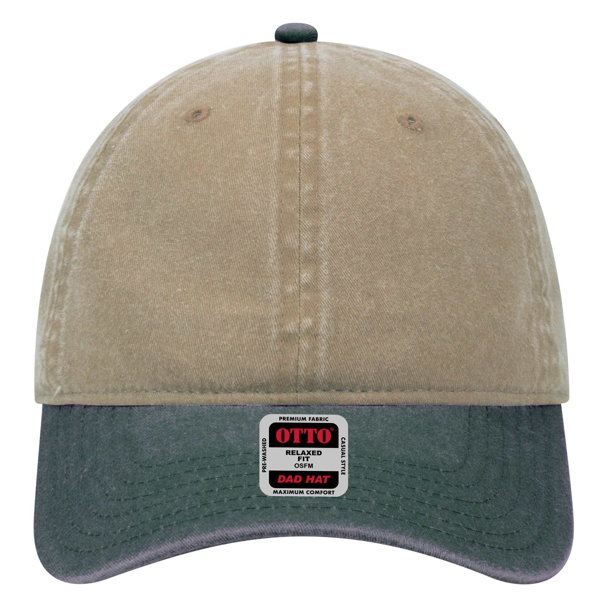 6-Panel Low Profile Dad Hat — Custom Leather Patch in Dk.Grn
