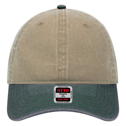 6-Panel Low Profile Dad Hat — Custom Leather Patch in Dk.Grn