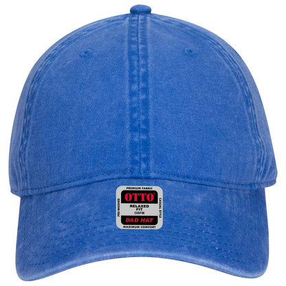 6-Panel Low Profile Dad Hat — Custom Leather Patch in Royal