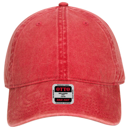 6-Panel Low Profile Dad Hat — Custom Leather Patch in Red