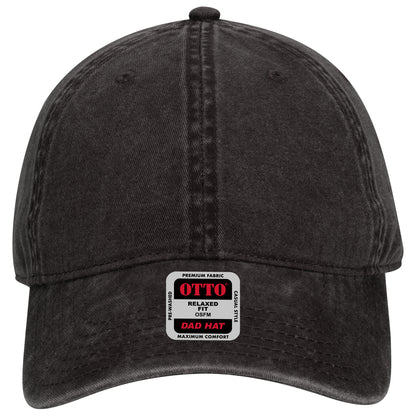 6-Panel Low Profile Dad Hat — Custom Leather Patch in Black