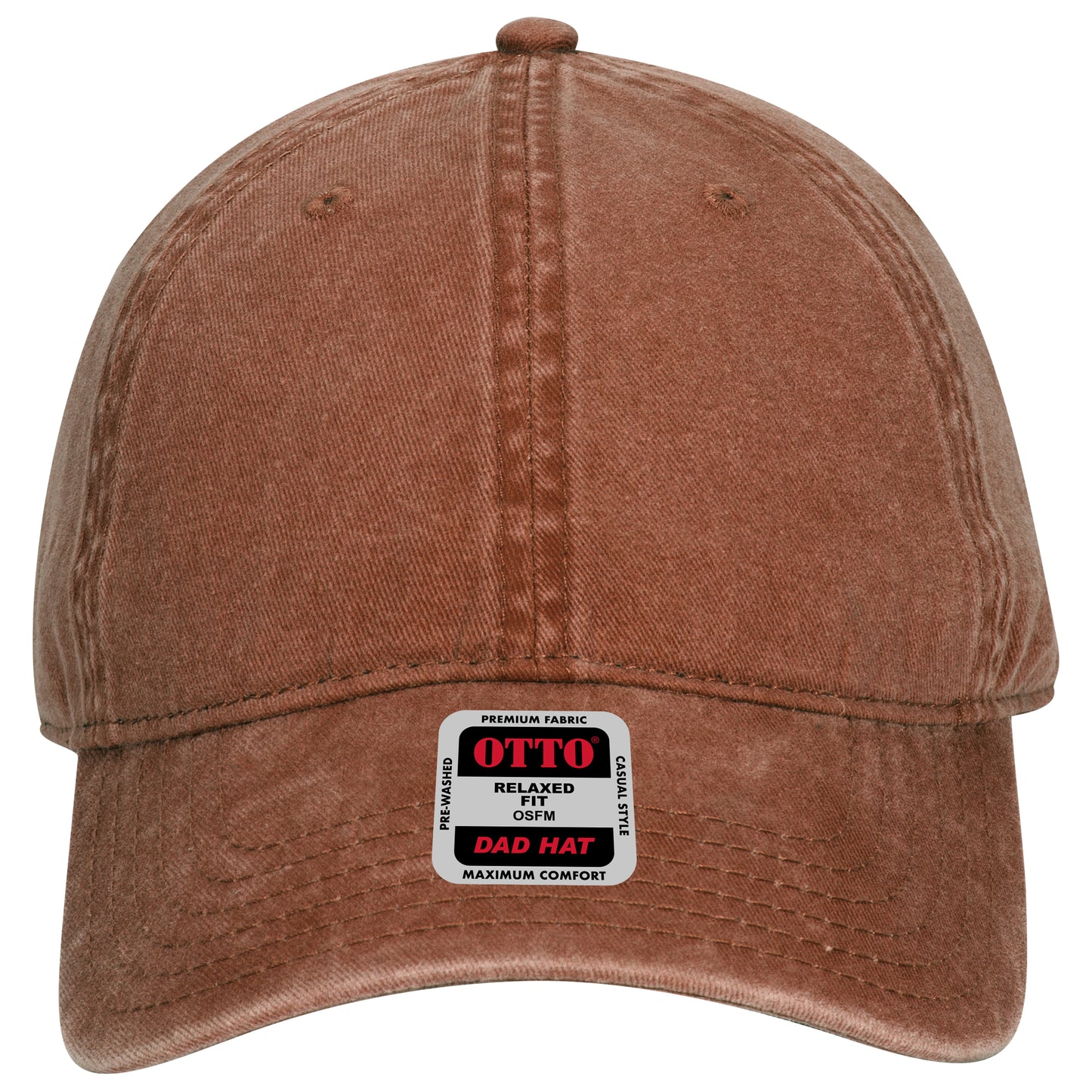 6-Panel Low Profile Dad Hat — Custom Leather Patch in Tx. Ora
