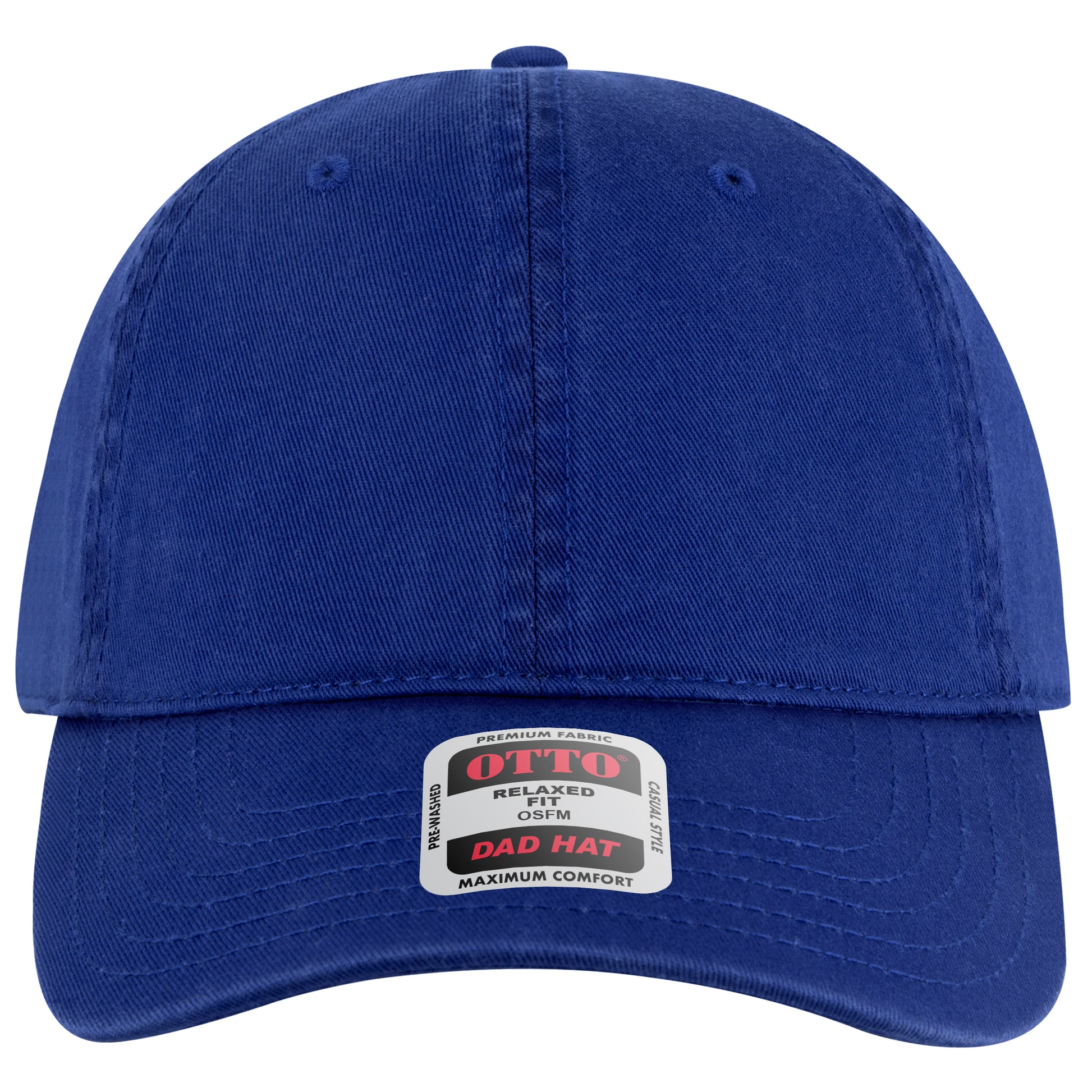 6-Panel Low Profile Dad Hat — Custom Leather Patch in Royal