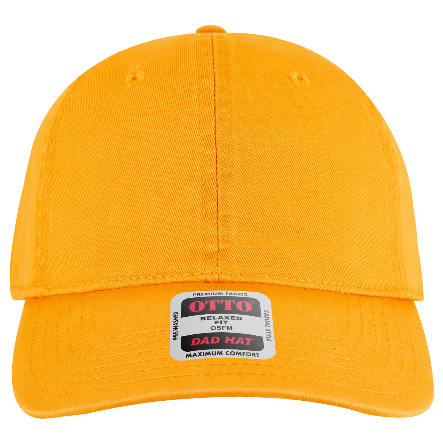 6-Panel Low Profile Dad Hat — Custom Leather Patch in Gold