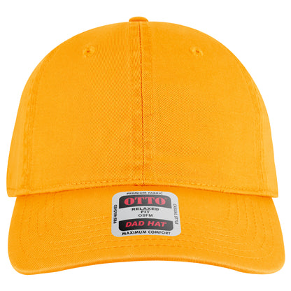6-Panel Low Profile Dad Hat — Custom Leather Patch in Gold