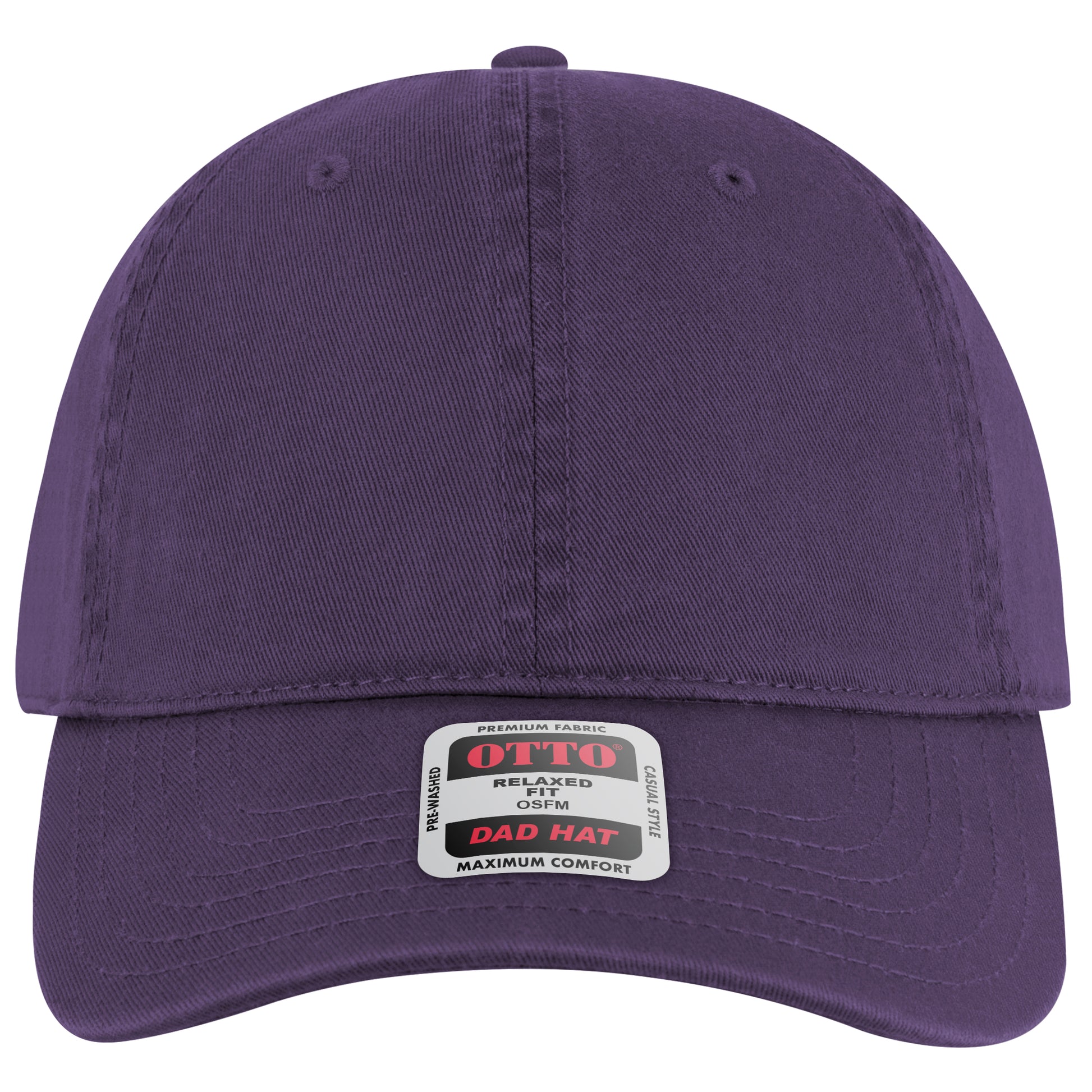 6-Panel Low Profile Dad Hat — Custom Leather Patch in Purple