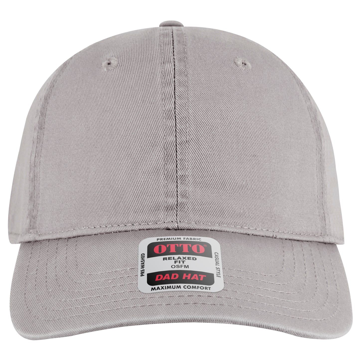 6-Panel Low Profile Dad Hat — Custom Leather Patch in Gray