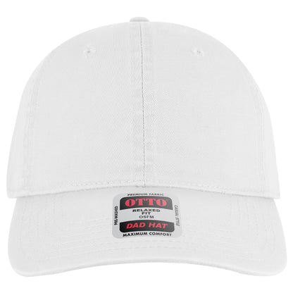 6-Panel Low Profile Dad Hat — Custom Leather Patch in White