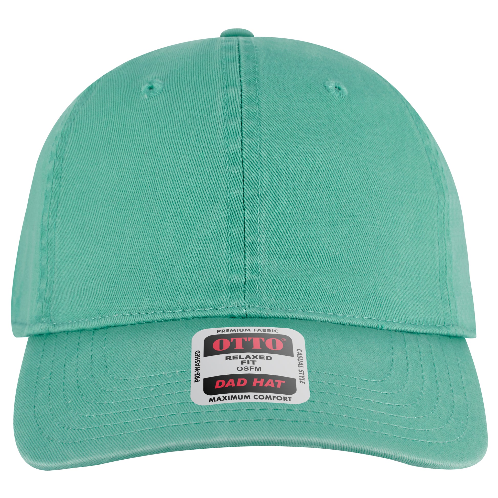 6-Panel Low Profile Dad Hat — Custom Leather Patch in Turquoi